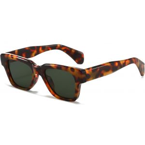 Lunettes de soleil rétro rectangulaires pour hommes et femmes, monture tendance plus épaisse, design classique, branches antidérapantes, années 80 et 90 - Neuf