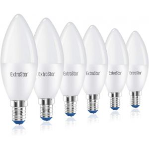 Kal-Lot De 6 Ampoules Led Bougies, E14,8 W Équivalent À 64 W, 3000 K, Lumière Blanche Chaude. - C37 8w - Neuf