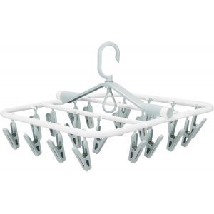 MDY-Séchoir Tourniquet, Etendoir Chaussette,Tourniquet à Chaussettes 20 Clips pour sous-Vêtements, Chaussettes, Lingeries, Pieuvre Pince à Linge Pliant pour Cravate, Chapeaux, Echarpe - Neuf