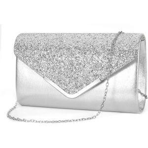RFCBC-Sac Bandoulière Femme avec Paillettes Mode Simple Sac a Main avec Chaîne Détachable Pochette pour Dîners Convient Mariages ou à l'Usage Quotidien - Neuf