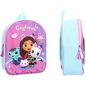 KALSC-Sac À Dos 3D Gabby'S Dollhouse Pour Fille Bleu-Enfant-Ecole-Maternelle-Garderie-Cartable Fille-Taille 32 Cm-Bretelles Réglables-Idée Cadeau - Neuf