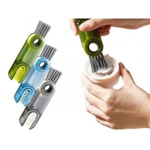 Ensemble de 3 brosses de nettoyage 3 en 1 pour bouteilles et tasses - Neuf