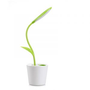 Mignon Pliable Lampe De Bureau Pour Enfant Avec Porte-Stylo Rechargeable Par Usb Pour La Famille D'apprentissage Vert - Neuf