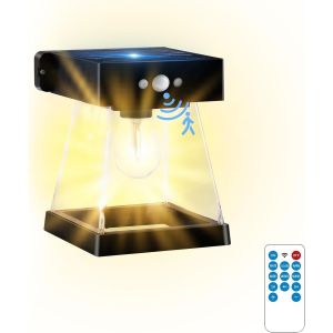 Applique Solaire Exterieur, Lampe Solaire Exterieur Detecteur De Mouvement, Applique Murale Solaire Avec Télécommande, Lumiere Solaire Exterieur Pour Balcon Mur Garage - Neuf