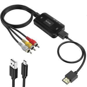 Convertisseur vid&eacute;o compatible AV vers 1080P C&acirc;ble RCA C&acirc;ble adaptateur vid&eacute;o Convertisseur compatible audio - Neuf