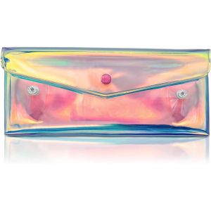 Petite de maquillage iris&eacute;e pour femmes et filles - Transparent - Petit rangement - &Eacute;tanche - Porte-monnaie pour pinceaux de maquillagecl&eacute;smulticoloreLIris&eacute; - Neuf