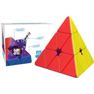 RS Pyraminx Cube Magnetic Pyramid Puzzle Stickerless Magic Cube Easy Turn & Smooth Faster & Professional Triangle Cube(Maglev Version) - Neuf