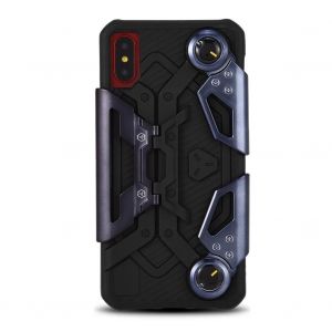 Crabe Type M&eacute;canique Pliable Jeu Poign&eacute;e Support Couverture Compl&egrave;te &Eacute;tui Pour Iphone X Noir - Neuf