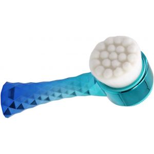 Sjzg-Brosse De Nettoyage Visage &Eacute;lectroplaqu&eacute;e &Agrave; Double Face Accessoire De Soins Peau Portable Bleu D&eacute;grad&eacute; Pour Femmes Outil De Massage Nettoyage &Agrave; Domicile - Neuf