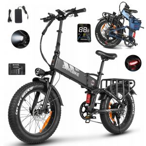 V&eacute;lo &Eacute;lectrique Pliable Samebike Rs-A02 Pro, Batterie Amovible 15 Ah, Noir - Neuf
