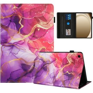 Coque Pour Samsung Galaxy Tab A9 Plus Impression Graphique Housse En Tablette Cuir Pu Protection Pour Samsung Galaxy Tab A9 Plus 11 Pouces 2023 Marbre Rose Doré.[F4049] - Neuf