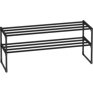 Kgabery-Petite Étagère À Chaussures Pour Placard,Étagère À Chaussures En Métal Pour Entrée,Couloir,Chambre À Coucher,Rangement À Chaussures Pour Porte De Garage,Empilable,2 Niveaux,8 À 10 - Neuf
