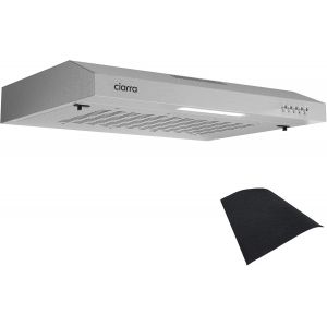 CHECARZHN--NO1-Cbcs6903 Hotte Aspirante 60Cm - Hotte Sous Meuble Avec Évacuation Et Recyclage - Filtre Charbon Cb 001 Inclus - Inox - Neuf