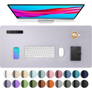 Sous-Main, Tapis De Souris, Tapis De Bureau,Buvard De Bureau En Cuir Pu Antidérapant,Tapis De Bureau Pour Ordinateur Portable Pour Le Bureau Et La Maiso (60X35Cm,Noir) - Neuf