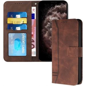 Kal-Coque Pour Infinix Note 50 4g/Infinix Note 50 Pro 4g Coque, Etui Protection Housse Premium En Cuir Pu,Pochette Fermeture Magnétique,Flip Case Compatible Avec Infinix Note 50 Pro 4g (Brun) - Neuf