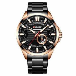 Montre &Agrave; Quartz Curren 8372 Pour Homme, Enti&egrave;rement En Acier, Avec Affichage Lumineux Et Fonction Date - Neuf