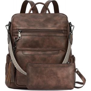 Sac À Dos En Cuir Véritable Pour Femme Sac À Main Casual Sac De Voyage Collège De Mode - Neuf