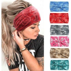 Ershi-6pcs Bandeaux Pour Femmes Foulard Large Boho Bandanas Bandeaux Élastiques Accessoires De Cheveux Turbans Noués Head Wrap Adu[1 - Neuf
