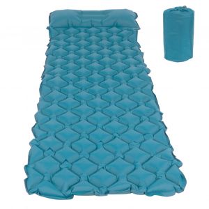 Hjlian Matelas Gonflable Leger Pour Camping, Matelas De Couchage Pour Pique-Nique, Voyage, Plage, Bleu Paon - Neuf
