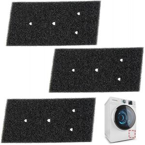 3PCS Filtre pour Seche Linge Condensation 230 x 115 x 14 mm,3 Trous Filtre Seche Linge Whirlpool en Éponge de Haute Qualité Découpable pour Séchoir à Condensation Sèche-Linge à Pompe à Chaleur - Neuf