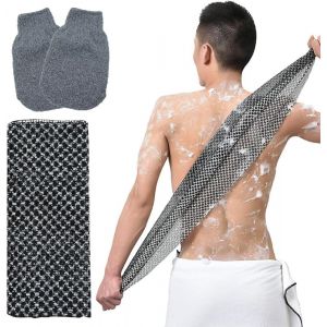 Meimie-3 Pcs Gommage Du Japonais Set,Gant Exfoliant Corps,Gant De Crin,Gant Savon En Fibres Végétales,Sangle Dos À Savon Naturel Exfoliant À Savon Douche Pour La Baignade Et Le Lavage - Neuf