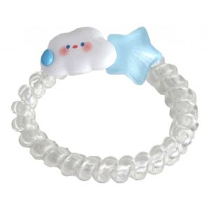 Barrette A Cheveux En Plastique Et Resine Pour Femme, Jolie Decoration De Dessin Anime, Motif Etoile Nuageuse, Pour Etudiante - Neuf