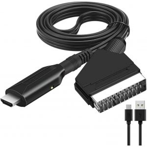 Convertisseur Péritel Vers Hdmi,Hd 1080p Vidéo Audio Câble Adaptateur Convertisseur Pour Hdtv Stb Vhs Xbox Ps3 Sky Dvd Blu-Ray - Neuf