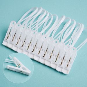 Lot de 12 pinces à linge en Plastique Corde coupe-Vent Cintre Clips Anti-Dérapant de Blanchisserie Pins le Séchage des Vêtements Pinces robustes en Acier à Ressort - Neuf