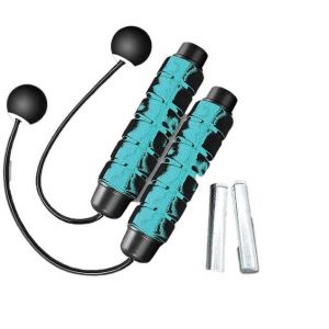 Corde À Sauter Lestée Réglable Sans Fil - Parfaite Pour Tous Les Âges Et Tous Les Niveaux De Compétence, Fitness Intérieur/Extérieur Sans Enchevêtrement - Neuf