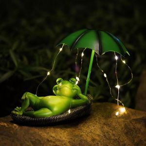 Nouvelhorizonstore-Statues De Jardin Solaires En Forme De Grenouilles, Ornements De Jardins Avec Lumi&iquest;&iquest;Res Led Solaires, Statue D&iquest;&iquest;Corative Ext&iquest;&iquest;Rieure En R&iquest;&iquest;Sine Imperm&iquest;&iquest;Able Pour Jardin, Terrasse, Cour, - Neuf