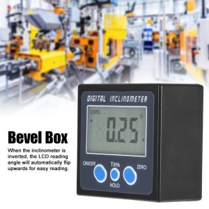 Inclinometre numerique a ecran LCD noir, jauge d'angle, rapporteur, aimant unilateral - Neuf