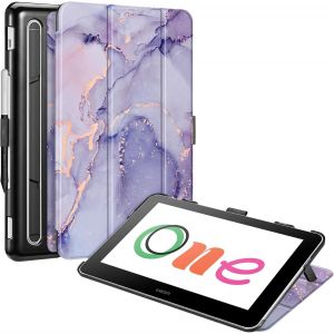ChenQuanSarl-Coque Compatible Avec Wacom One 13.3""-Étui Rigide Pliable À Trois Rabat Housse Fine Et Légère Pohette Pour Wacom One 13.3 Pouces,Marbre Lilas - Neuf