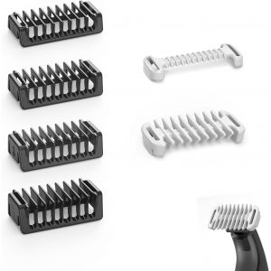 Nsiecd-Sabots Peigne De Guidage Pour O Blade Sabots Qp2724 Qp2824 Qp2520 Qp2630 Qp6551,Protecteur Peau Intime 3mm Peigne Corporel Avec Sabots Pour Tondeuse1/2/3/5mm O Blade Accessoiress, 6 Pi&egrave;ces - Neuf