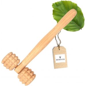 Kal-Dispositif De Massage Hofmeister® En Bois De Hêtre, Contre Les Tensions Et Les Douleurs, Bien-Être Et Relaxation Pour Le Dos Et Le Cou, Produit Naturel D'europe, Rouleau De Massage Pour Le Dos, 2 - Neuf