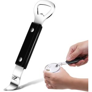 Ouvre-Boîte Manuel En Acier Inoxydable Pour Canettes De Bière, Boissons, Petit Décapsuleur Pour Camping Et Voyage (Noir) - Neuf