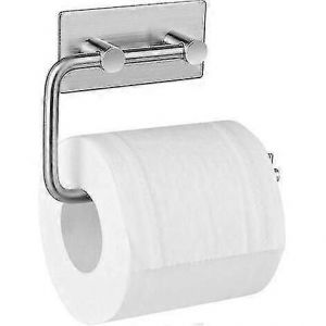 Porte-papier toilette collant,acier inoxydable brossé,porte-papier toilette,aucun perçage requis - Neuf