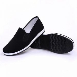 Chaussures De Kung Fu Traditionnelles En Toile Noire Avec Semelle En Caoutchouc Plate De 1 Cm Taille 41/42 Convient Pour Tai Chi Et Entra&icirc;nement Unisexe - Neuf