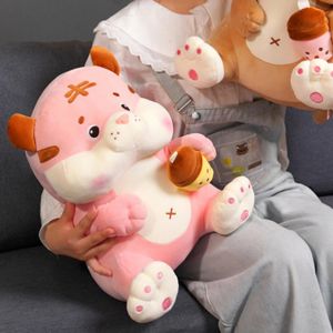 Poup&eacute;e En Peluche Poup&eacute;e L&eacute;g&egrave;re Anti-D&eacute;formation Pp Coton Dessin Anim&eacute; Lait Th&eacute; Tiger Poup&eacute;e Pour Kids_Pink_45cm - Neuf