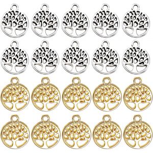 Ytseazn-20 Pièces De Pendentifs Pour Bracelets Pendentifs De Chaîne Pendentifs De Bracelet Charms,Arbre De Vie À Bricoler Des Bijoux,Pendentifs Mixtes Chaîne Bracelets Boucles D'oreilles Collier - Neuf