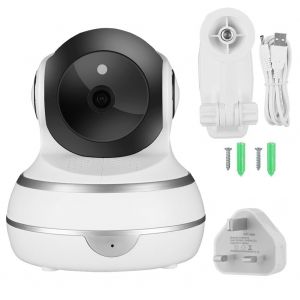 Camera IP WiFi PTZ 1080P avec audio et detection de mouvement, prise britannique - Neuf