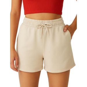 Short De Sport Femme - Short Femme Ete Pantalon Court Pour Femme En Coton Taille Haute Avec Poches Pour Le Jogging Le Yoga Et Le Fitness - Neuf