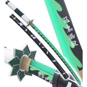 Demon Slayer Katana Led Sanemi Shinazugawa Sabre Lumineux Epee Kimetsu No Yaiba D&eacute;coration - Neuf