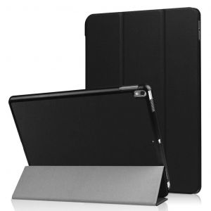 Ipad Pro 10.5 (2017) Coque, Saturcase Pu Cuir Flip Pliable Folio Stand Protecteur Tablette Case Cover Housse Étui Coque Pour Apple Ipad Pro 10.5 (2017) (Noir) - Neuf
