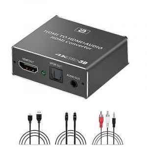 Audio hdcp + optique Toslink Spdif + convertisseur audio rca 3,5 mm 4k x 2k adaptateur répartiteur audio 3d - Neuf