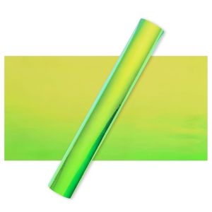 5Ft holographique vinyle adhésif Opale vert citron-30,5 x 153 cm Vinyle adhesivo permanent pour tasse,vinyle Cricut pour cadeau d'anniversaire,ornements de fête,décoration intérieure - Neuf
