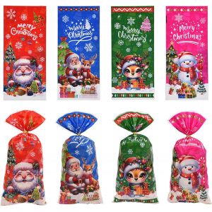 Lot De 50 Sacs De Fête Vides Pour Bonbons Et Bonbons Bleu Ciel Sacs À Bonbons Pour Fille Et Garçon Petits Sacs À Bonbons Avec Nuages Blancs Pour Anniversaire, Noël, Halloween - Neuf