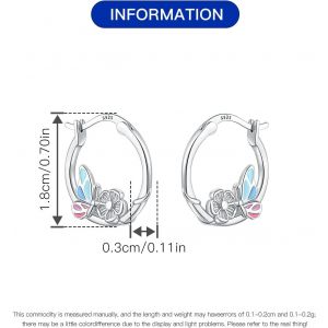 Kalanka-Boucles D'oreilles Créoles En Argent Sterling 925 Pour Femme, Hypoallergéniques, Style Huggie - Neuf