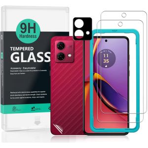 2 Pièces Verre Trempé Pour Motorola Moto G84 5g 6,5""(Pas Pour Motorola Moto G82 5g/G72 5g/G73 5g/G62 5g),9h Dureté Protection Écran,Avec 1 Pièce Protection Caméra,1 Pièce Film Arrière - Neuf