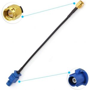KALANKA-Cable SMA Fakra GPS Adaptateur Câble Fakra C à SMA Mâle Câble RG174 15cm 6inch dépistant Le récepteur GPS Navigation de GPS Antenne Voiture GPS Module DVR antenne GPS système - Neuf