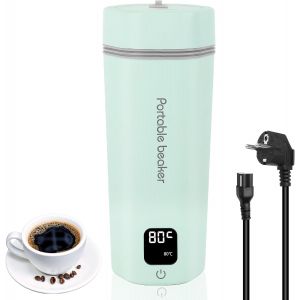 NouvelHorizonstore-Mini Bouilloire Electrique de Voyage 450ml, Bouilloire de Voyage, Elektrischer Reisewasserkocher Klein, 5 Minutes Chauffage Rapide Isolation Tasse, Moniteur 6 R&eacute;Glable Temp&eacute;Rature, - Neuf